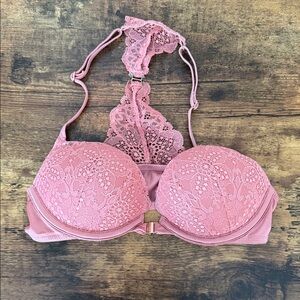 PINK Victoria's Secret Lace Racerback Bra in Pink